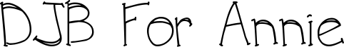 DJB For Annie Font