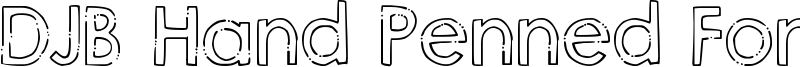 DJB Hand Penned Font Font
