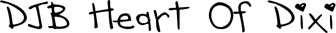 DJB Heart Of Dixi Font