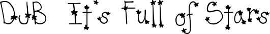 DJB  It's Full of Stars Font