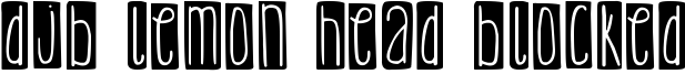 DJB Lemon Head Blocked Font