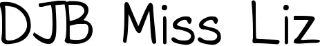DJB Miss Liz Font