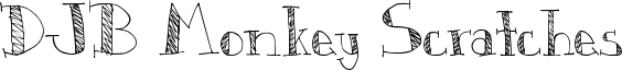 DJB Monkey Scratches Font