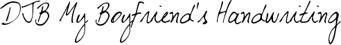 DJB My Boyfriend's Handwriting Font