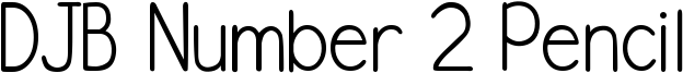 DJB Number 2 Pencil Font