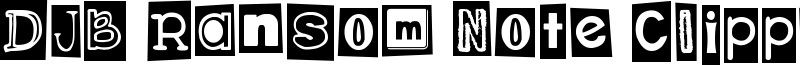 DJB Ransom Note Clipped Font