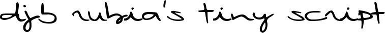 DJB Rubia's Tiny Script Font