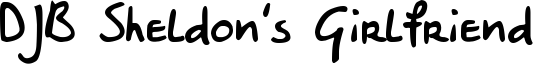 DJB Sheldon's Girlfriend Font