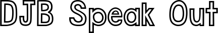 DJB Speak Out Font