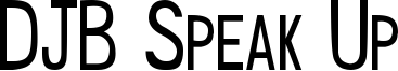 DJB Speak Up Font