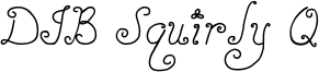DJB Squirly Q Font
