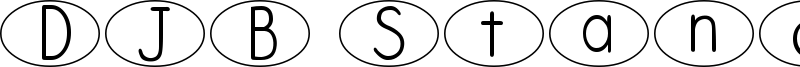 DJB Standardized Test Oval Font