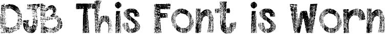 DJB This Font is Worn Font