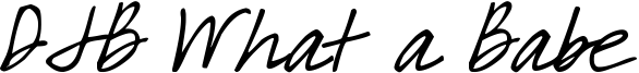 DJB What a Babe Font