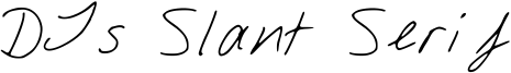 DJs Slant Serif Font