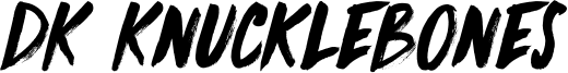 DK Knucklebones Font