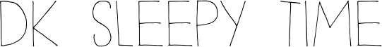 DK Sleepy Time Font