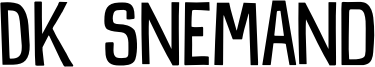 DK Snemand Font