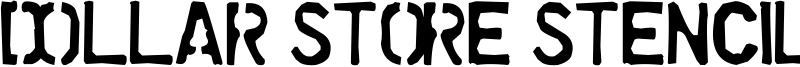 Dollar Store Stencil Font