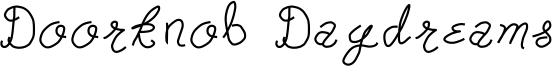 Doorknob Daydreams Font