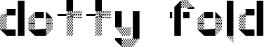 Dotty Fold Font