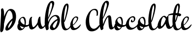 Double Chocolate Font