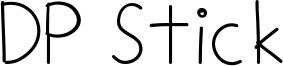 DP Stick Font
