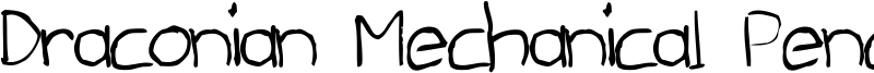 Draconian Mechanical Pencil Font