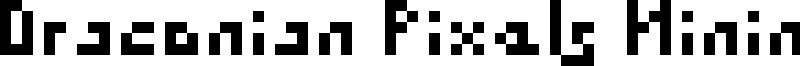 Draconian Pixels Minimal Font