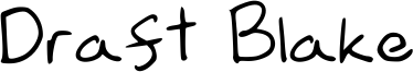 Draft Blake Font