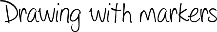 Drawing with markers Font