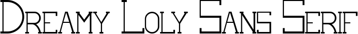 Dreamy Loly Sans Serif Font