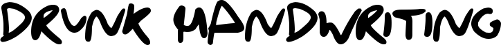 Drunk Handwriting Font
