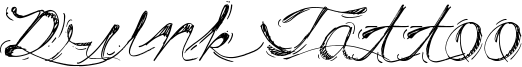 Drunk Tattoo Font