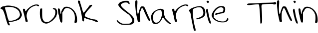 Drunk Sharpie Thin Font
