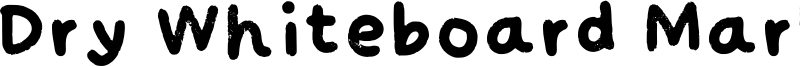 Dry Whiteboard Marker Font