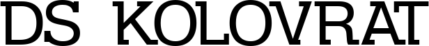 DS Kolovrat Font