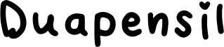 Duapensil Font