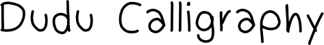 Dudu Calligraphy Font