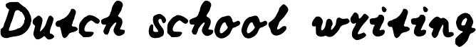 Dutch school writing Font