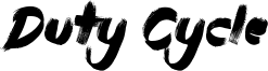 Duty Cycle Font