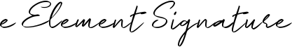 e Element Signature Font