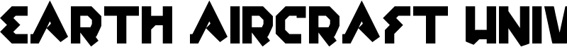 Earth Aircraft Universe Font