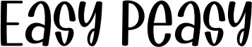 Easy Peasy Font