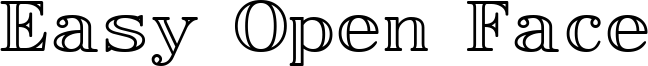 Easy Open Face Font