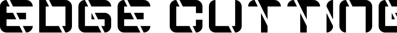 Edge Cutting Font