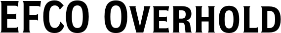EFCO Overhold Font