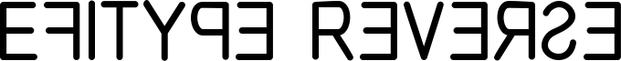 Efitype Reverse Font