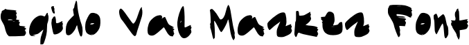 Egido Val Marker Font Font