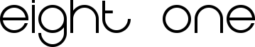 Eight One Font